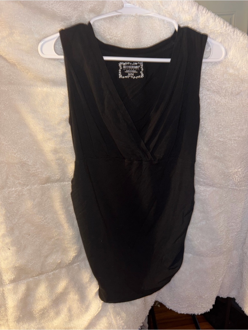 Motherhood Maternity Black Sleeveless V-Neck Maternity Nursing Top